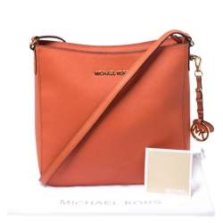 Michael Michael Kors Orange Leather Jet Set Travel Messenger