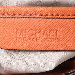 Michael Michael Kors Orange Leather Jet Set Travel Messenger