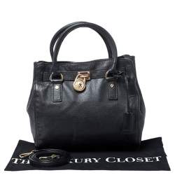 Pre Owned حقيبة مايكل مايكل كورس هاميليتو جلد سوداء