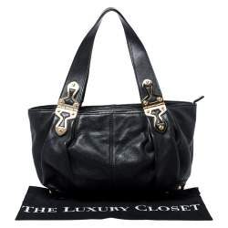 MICHAEL Michael Kors Black Leather Stud Bottom Hobo