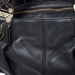 MICHAEL Michael Kors Black Leather Stud Bottom Hobo