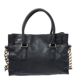 Pre Owned حقيبة مايكل مايكل كورس هاميلتون جلد أسود