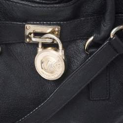 Pre Owned حقيبة مايكل مايكل كورس هاميلتون جلد أسود