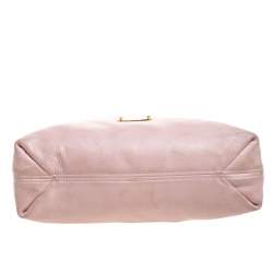 Pre Owned MICHAEL Michael Kors Pink Leather Tassel Hobo