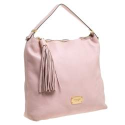 Pre Owned MICHAEL Michael Kors Pink Leather Tassel Hobo