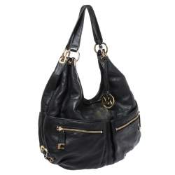 Pre Owned Michael Kors Black Leather Large Layton Hobo