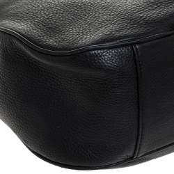 Pre Owned MICHAEL Michael Kors Black Leather Fulton Slouchy Hobo