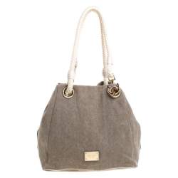 Michael Michael Kors Brown/White Canvas Marina Grab Anchor Tote MICHAEL  Michael Kors | TLC