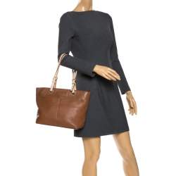 مملوكة مسبقًا MICHAEL Michael Kors Brown Leather Bedford Tote