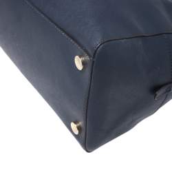 Pre Owned MICHAEL Michael Kors Blue Leather Boston Bag