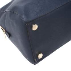 Pre Owned MICHAEL Michael Kors Blue Leather Boston Bag