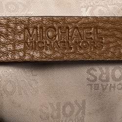 Pre Owned MICHAEL Michael Kors Brown Leather Whipstitch Hobo 