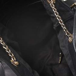 Pre Owned MICHAEL Michael Kors Black Leather Large Jet Set Chain Tote