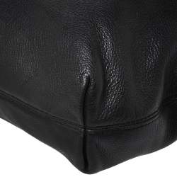 Pre Owned MICHAEL Michael Kors Black Leather Large Jet Set Chain Tote