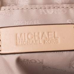 Pre Owned MICHAEL Michael Kors Gold Mirror Signature PVC and Leather Tote
