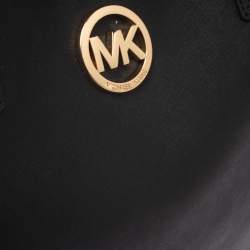 Pre Owned حقيبة مايكل مايكل كورس ترافيل جيت سيت جلد أسود