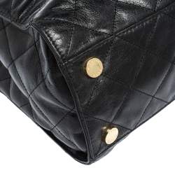 Pre Owned MICHAEL Michael Kors Black Leather Susannah Tote