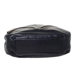 Pre Owned MICHAEL Michael Kors Black Leather and Snakeskin Effect Evie Shoulder Bag