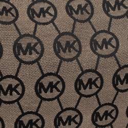 مملوكة مسبقًا MICHAEL Michael Kors Beige/Black Canvas and Leather Hobo