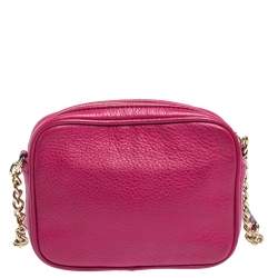 مملوكة مسبقًا MICHAEL Michael Kors Magenta Leather Crossbody Bag