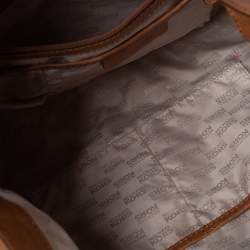 Pre Owned MICHAEL Michael Kors Brown Studded Leather Aster Ring Hobo