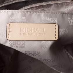 Pre Owned MICHAEL Michael Kors Gold Mirror Signature Leather Dome Satchel