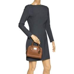 Pre Owned حقيبة مايكل مايكل كورس "ميني توواي" جلد بني فاتح