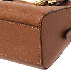 Pre Owned حقيبة مايكل مايكل كورس "ميني توواي" جلد بني فاتح