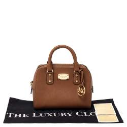 Pre Owned حقيبة مايكل مايكل كورس "ميني توواي" جلد بني فاتح
