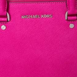 Pre Owned حقيبة مايكل مايكل كورس "سيندي دوم" جلد فوشيا