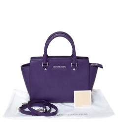 مملوكة مسبقًا حقيبة مايكل مايكل كورس "سيلما" متوسطة جلد بنفسجي