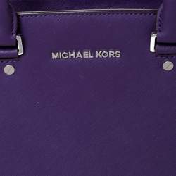 مملوكة مسبقًا حقيبة مايكل مايكل كورس "سيلما" متوسطة جلد بنفسجي