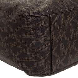 مملوكة مسبقًا Michael Michael Kors Brown Coated Canvas and Leather Lilly Chain Tote