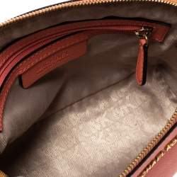 Pre Owned Michael Michael Kors Coral Orange Leather Emmy Cindy Crossbody Bag