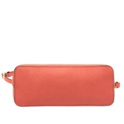 Pre Owned Michael Michael Kors Coral Orange Leather Emmy Cindy Crossbody Bag