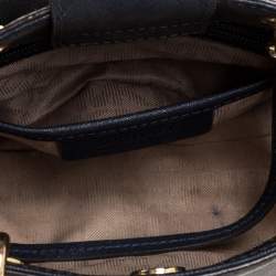 Pre Owned MICHAEL Michael Kors Navy Blue Leather Mini Cynthia Crossbody Bag