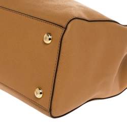 Pre Owned MICHAEL Michael Kors Tan Leather Large Cynthia Tote