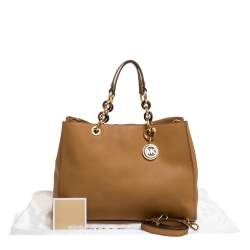 Pre Owned MICHAEL Michael Kors Tan Leather Large Cynthia Tote