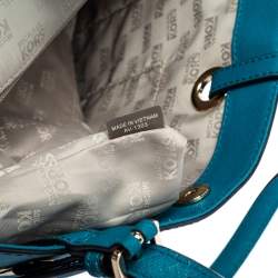 Pre Owned حقيبة يد مايكل كورس جلد جيت سيت نورث ساوث زرقاء