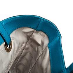 Pre Owned حقيبة يد مايكل كورس جلد جيت سيت نورث ساوث زرقاء