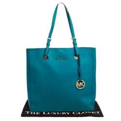 Pre Owned حقيبة يد مايكل كورس جلد جيت سيت نورث ساوث زرقاء