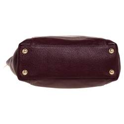 Pre Owned MICHAEL Michael Kors Burgundy Leather Top-zip Jet Set Tote