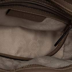 Pre Owned Michael Michael Kors Brown Studded Leather Selma Crossbody Bag