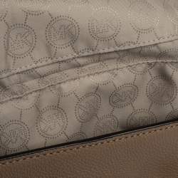 Pre Owned Michael Michael Kors Khaki Leather Medium Harper Satchel 