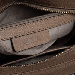 Pre Owned Michael Michael Kors Khaki Leather Medium Harper Satchel 