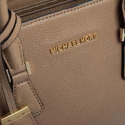 Pre Owned Michael Michael Kors Khaki Leather Medium Harper Satchel 