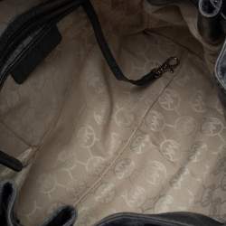 مملوكة مسبقًا Michael Michael Kors Grey Croc Embossed Leather Large Hamilton North South Tote