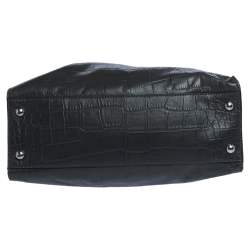 مملوكة مسبقًا Michael Michael Kors Grey Croc Embossed Leather Large Hamilton North South Tote