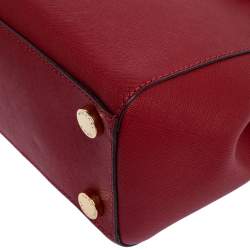 Pre Owned Michael Michael Kors Red Leather Sutton Tote