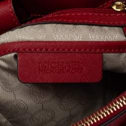 Pre Owned Michael Michael Kors Red Leather Sutton Tote
